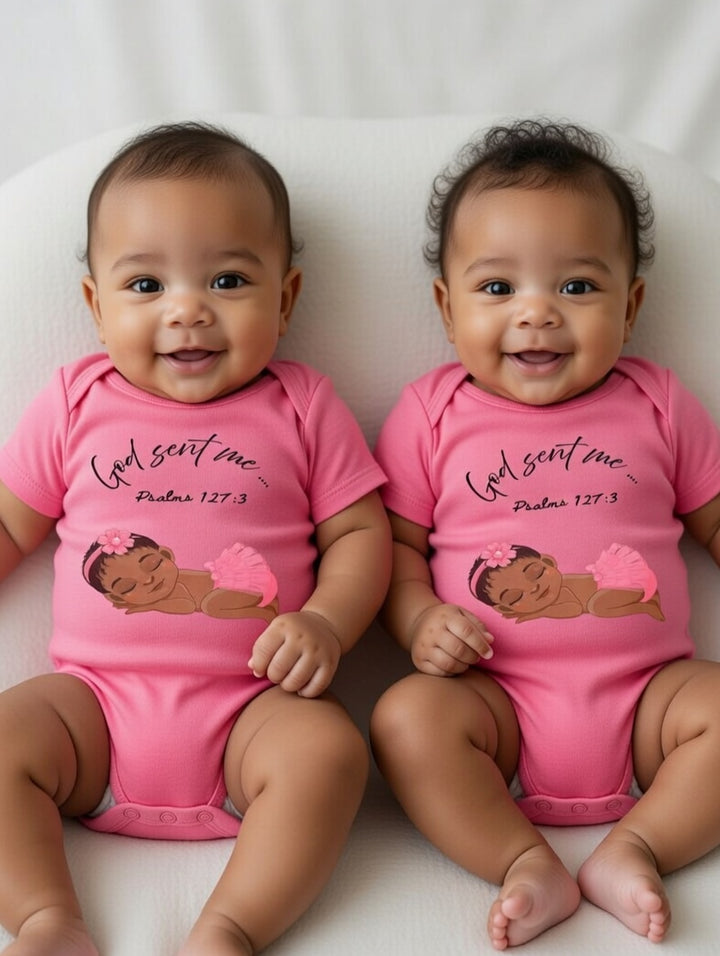 God Sent Me Girl Baby Shirt